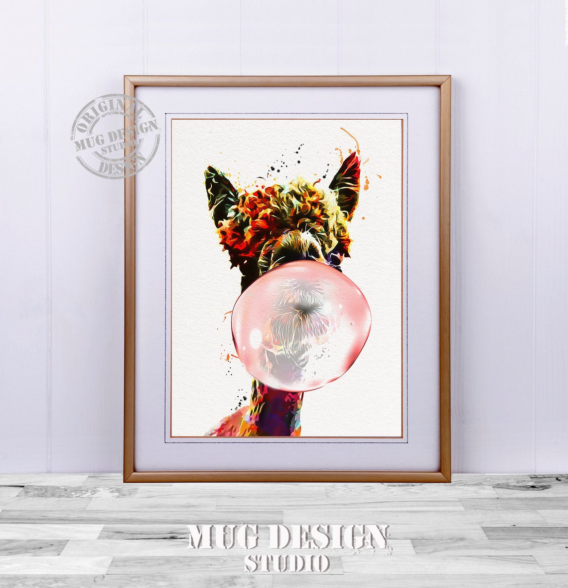 Alpaca Watercolor Print, Nursery Animal Decor - Image 3