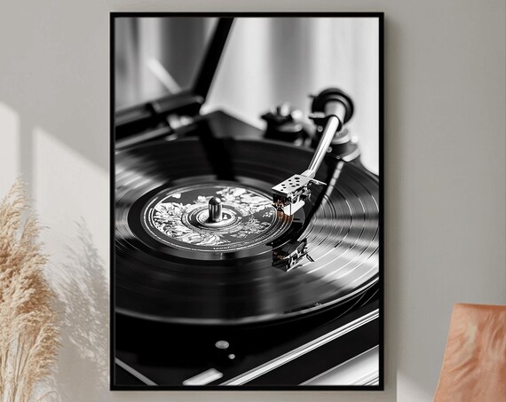 Vinyl Records Vintage Music Art Print