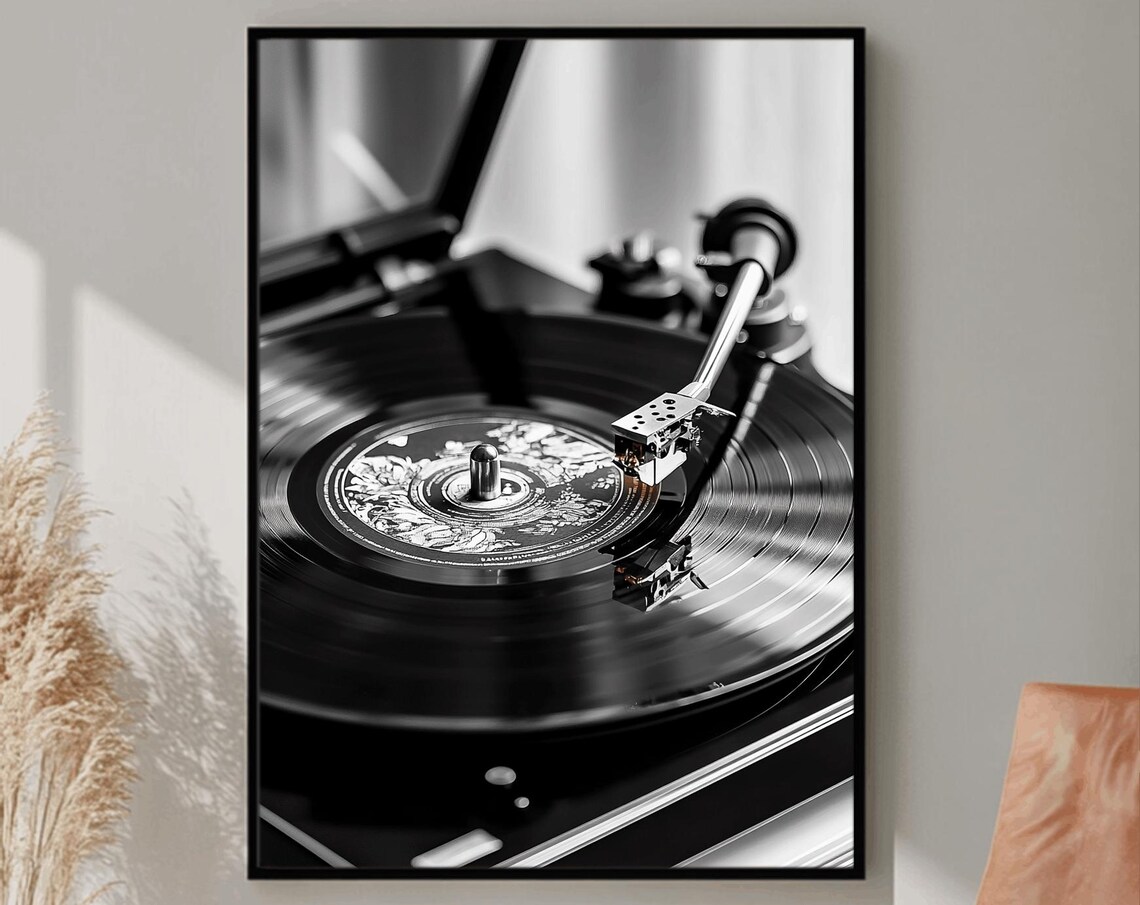 Vinyl Records Vintage Music Art Print