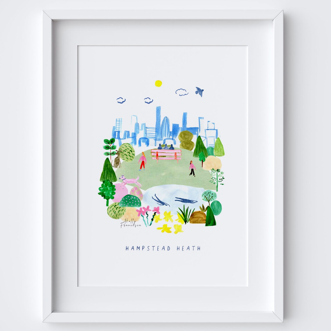 Hampstead Heath Parliament Hill Viewpoint Travel Poster