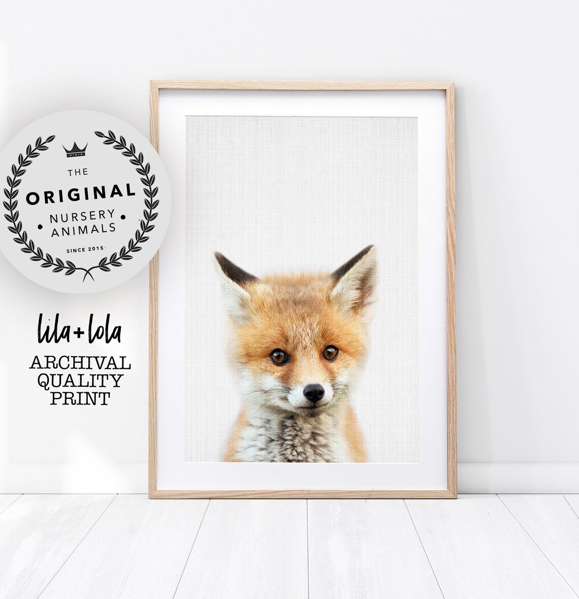 Baby Fox Nursery Animal Art Print