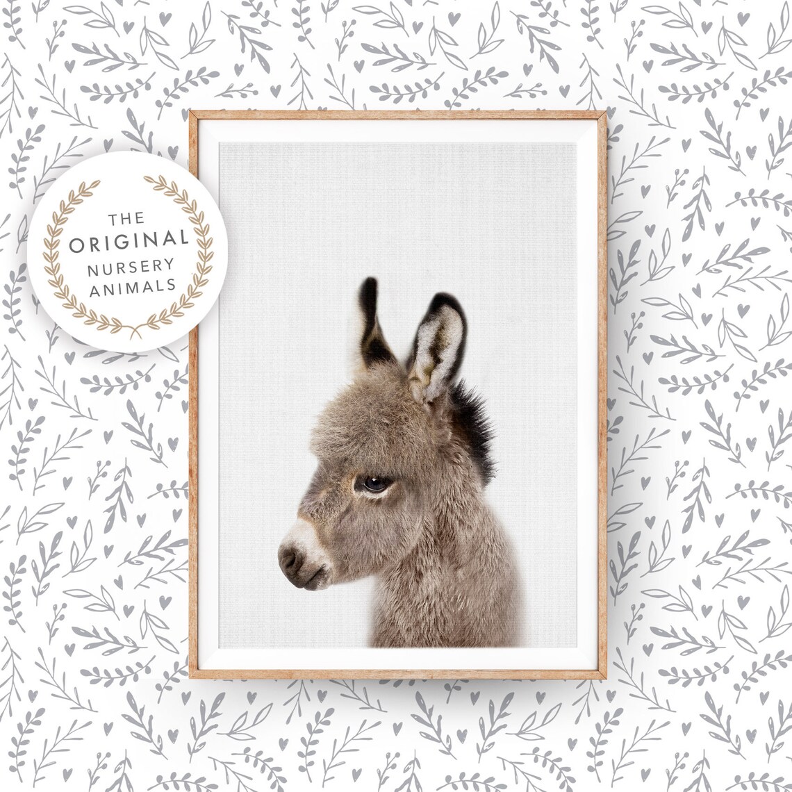 Baby Donkey Nursery Animal Art Print