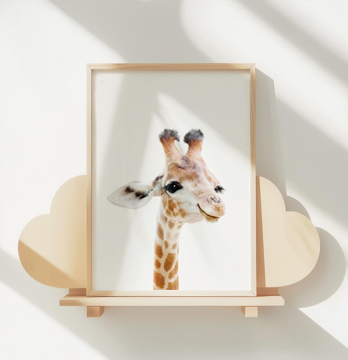 Baby Giraffe Art Print, Safari Nursery Decor
