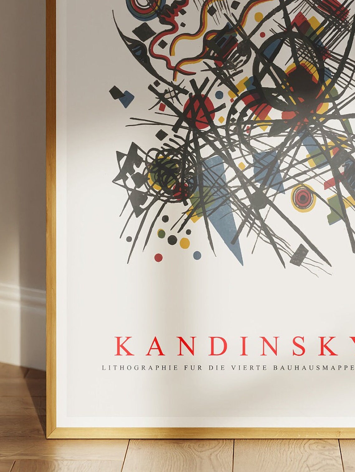 Wassily Kandinsky Bauhaus Mappe 1922 Black Line Lithograph Poster - Image 3