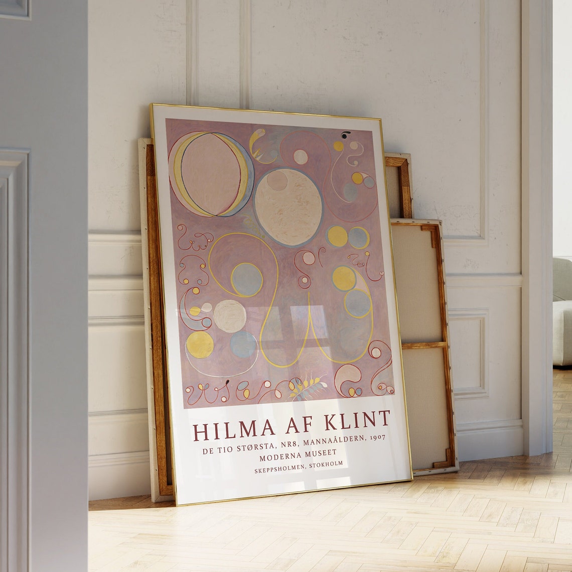 Hilma Af Klint De Tio Storsta Nr 8 1907 Pastel Abstract Circles Poster - Image 2