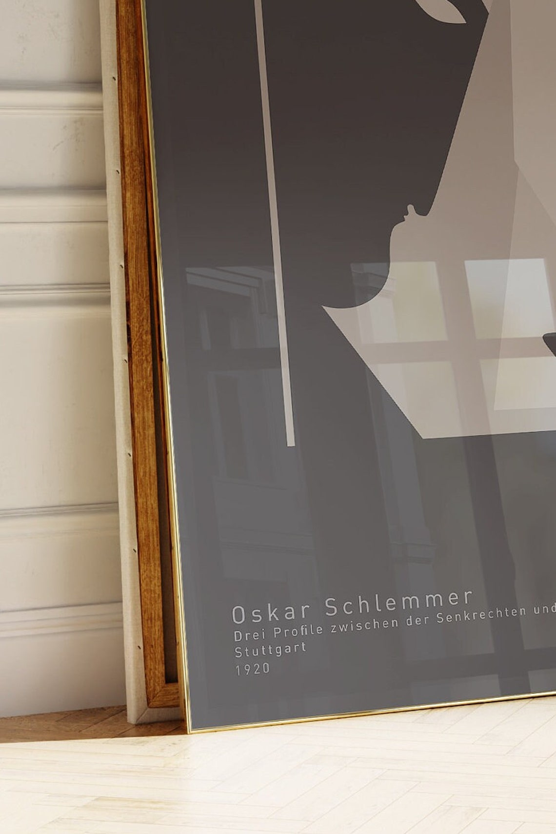 Oskar Schlemmer Drei Profile 1920 Geometric Faces Abstract Art Poster - Image 3