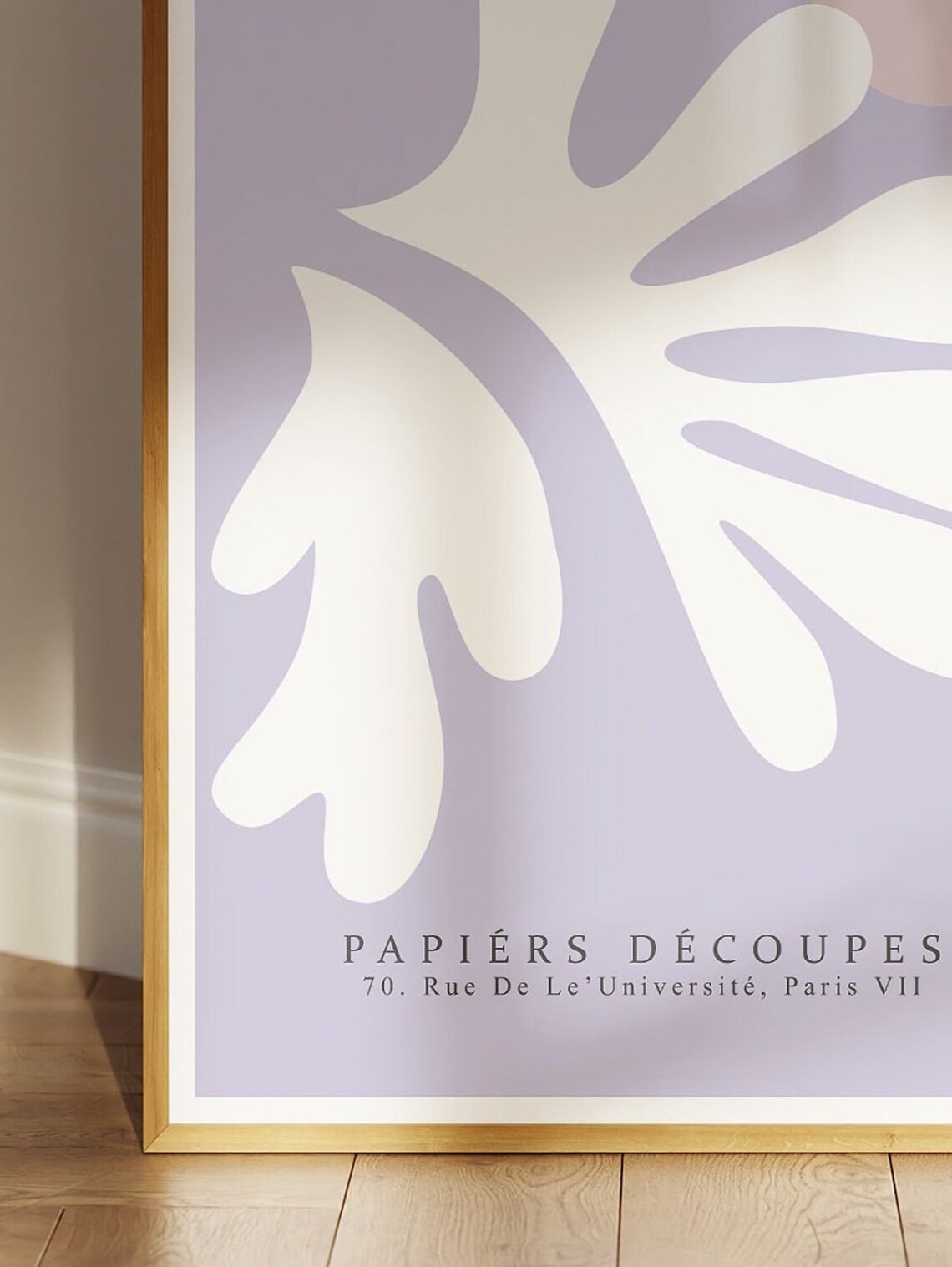 Henri Matisse Papiers Decoupes Lavender Cream Cut Out Leaf Poster - Image 3