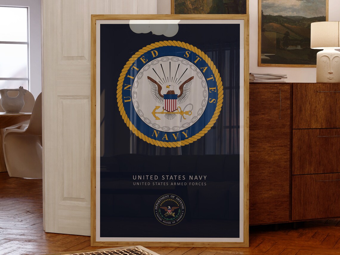 United States Navy Minimalist Art Print