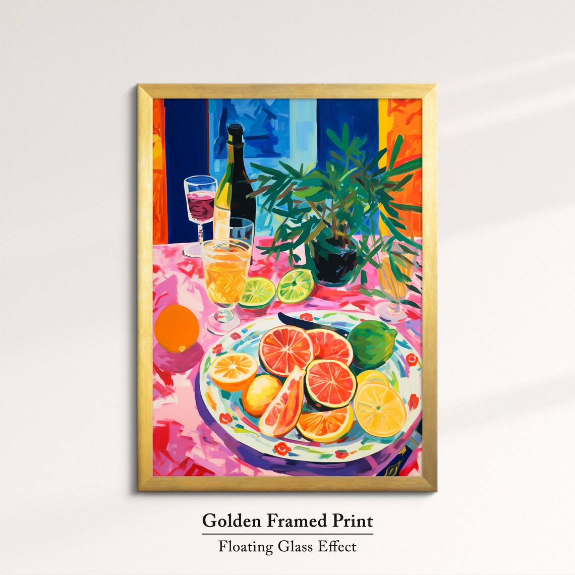 Vibrant Fruit Still Life Art Colorful Framed Wall Decor Modern Kitchen Artwork Citrus Fruit Painting Perfect For Dining Room - Image 5