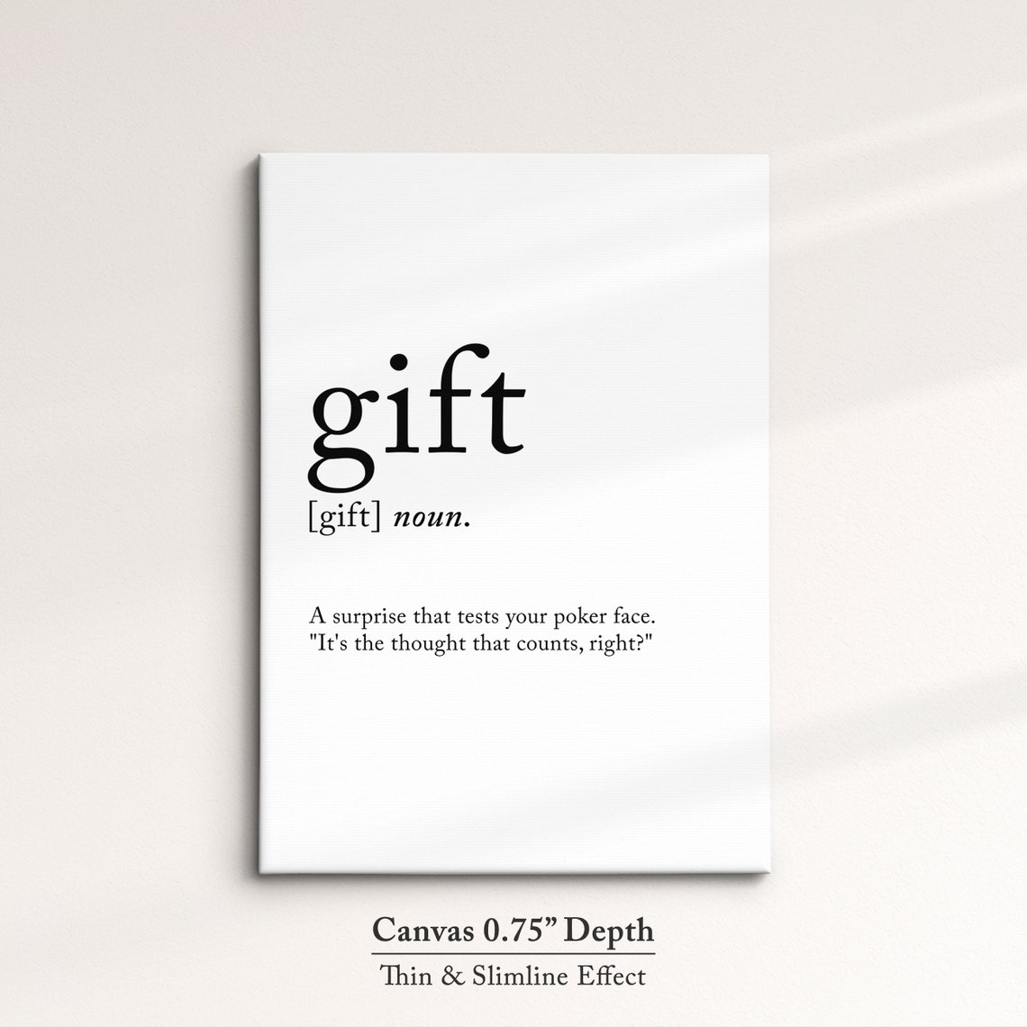 Gift Dictionary Definition Word Art Minimalist Typography Art Poster - Image 3