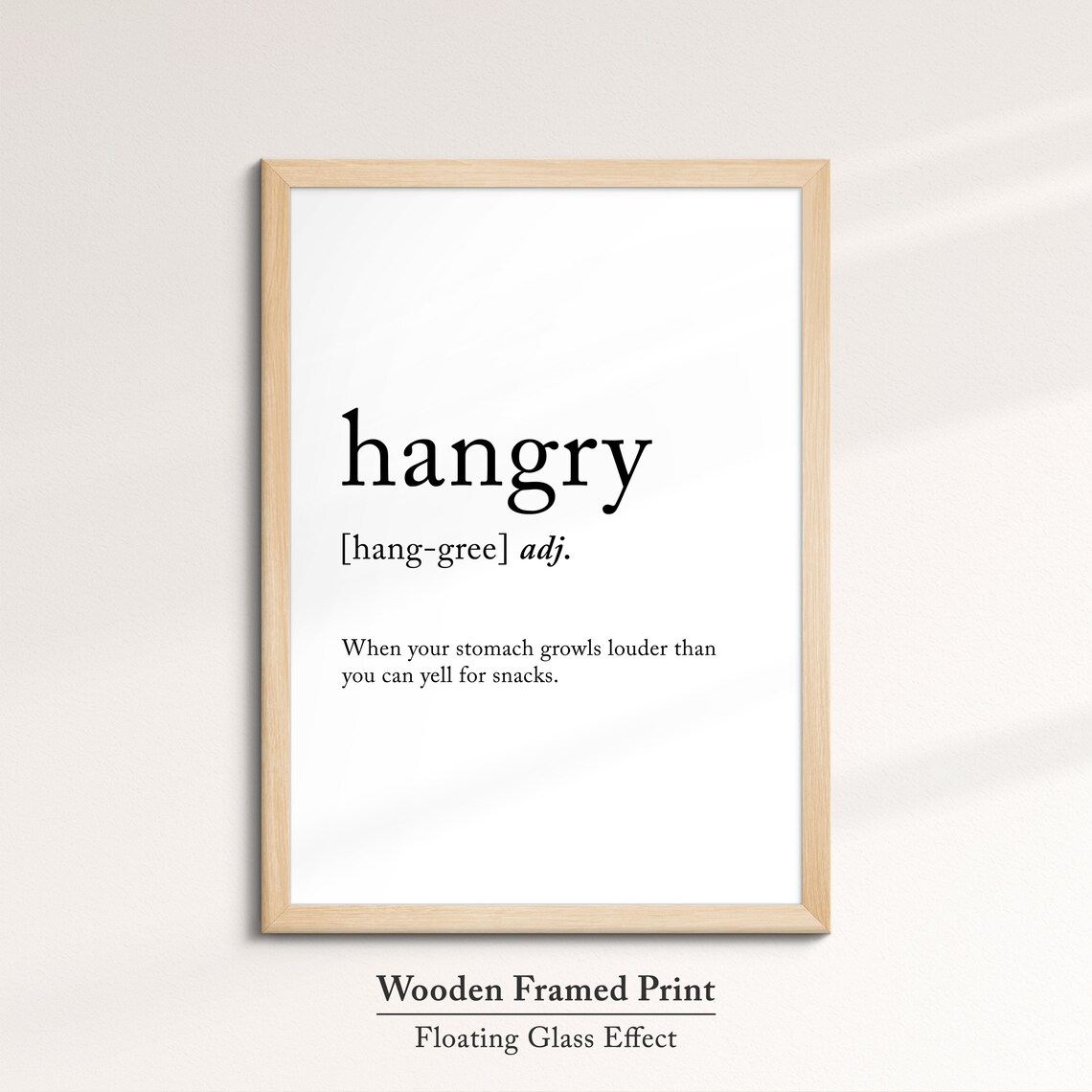 Hangry Minimalist Definition Quote Word Art Framed Print Framed Female Wall Art Lady Poster Feminine Home Decor Gifts For Her - Image 6