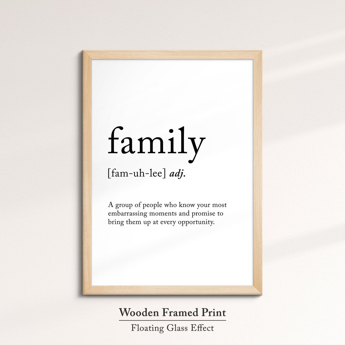 Family Funny Dictionary Definition Quote Minimalist Wall Art Poster - Image 6