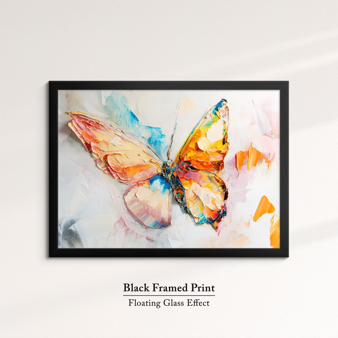 Colorful Butterfly Abstract Oil Painting Framed Print Framed Portrait Wall Art Poster Home Decor Interior Butterfly Lover Gift - Image 8