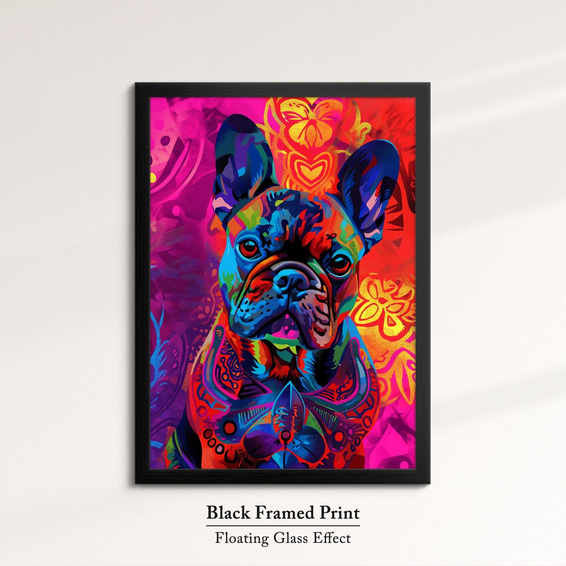 French Bulldog Pop Art Pink Colorful Portrait Dog Lover Wall Poster - Image 8