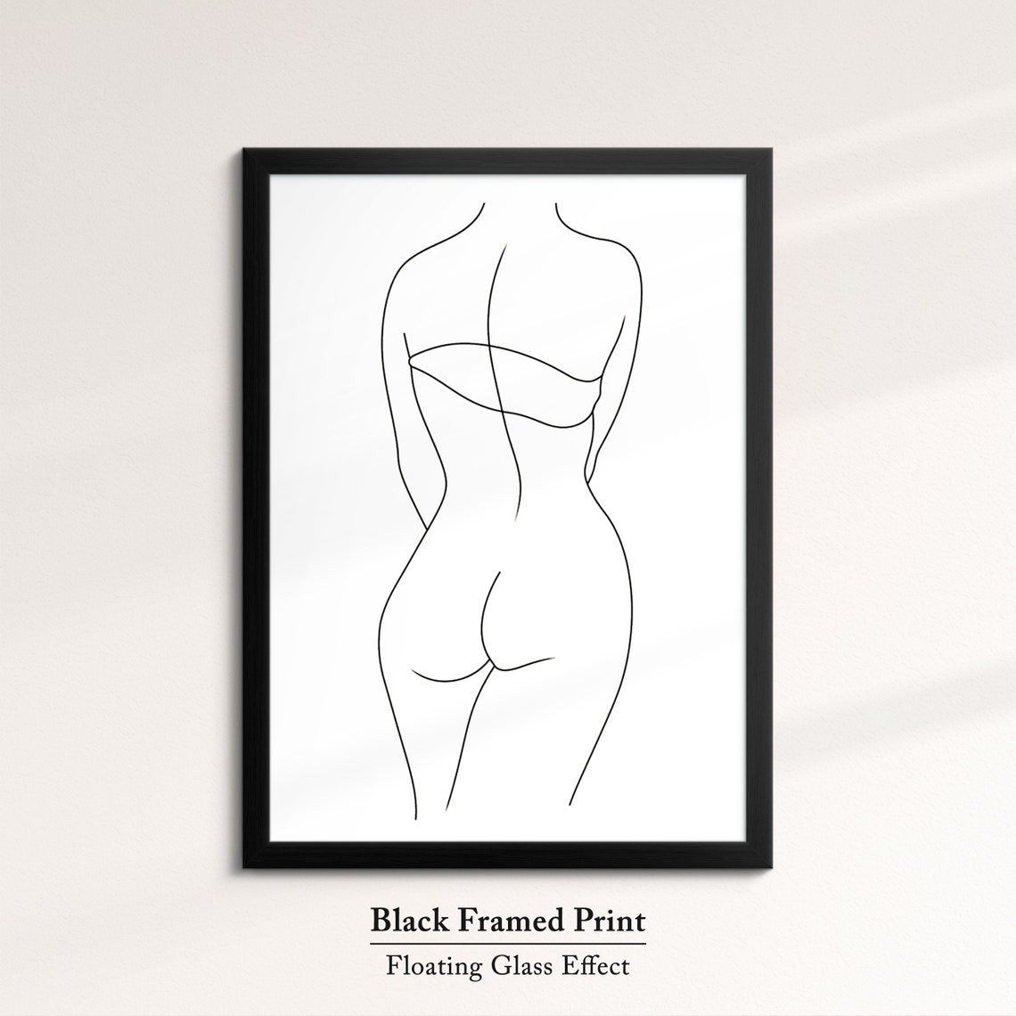 Minimalist Woman Body Single Line Art Back Silhouette Wall Poster - Image 8