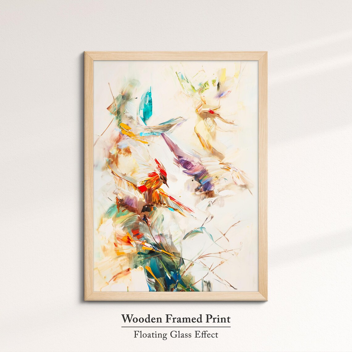 Abstract Birds In Flight White Airy Watercolor Minimal Bird Art Poster - Image 6