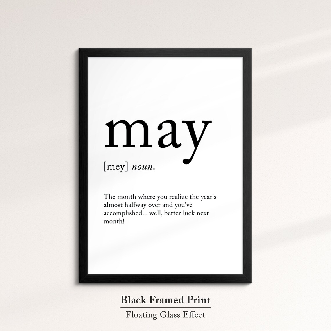 May Minimalist Definition Quote Word Art Framed Print Framed Female Wall Art Lady Poster Feminine Home Decor Gifts For Her - Image 5