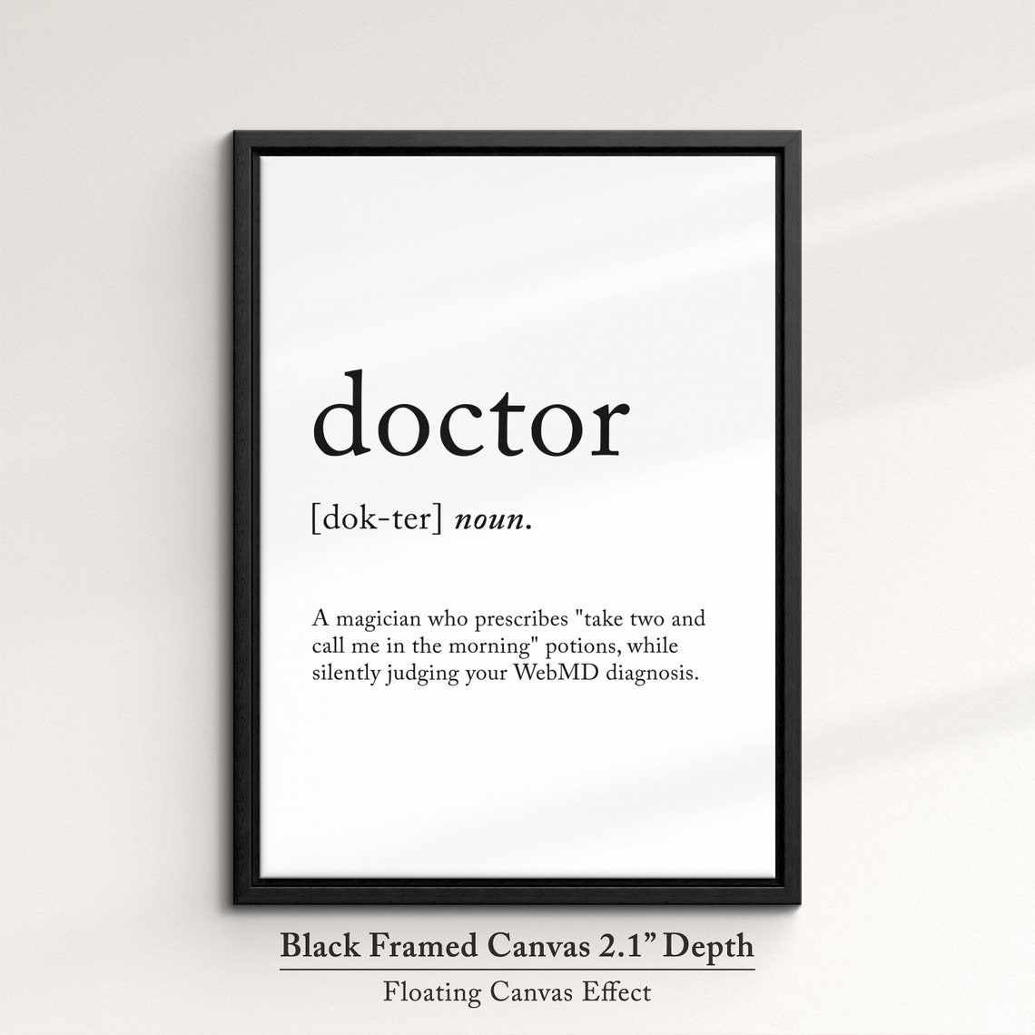 Doctor Funny Dictionary Definition Quote Minimalist Poster Gift - Image 2