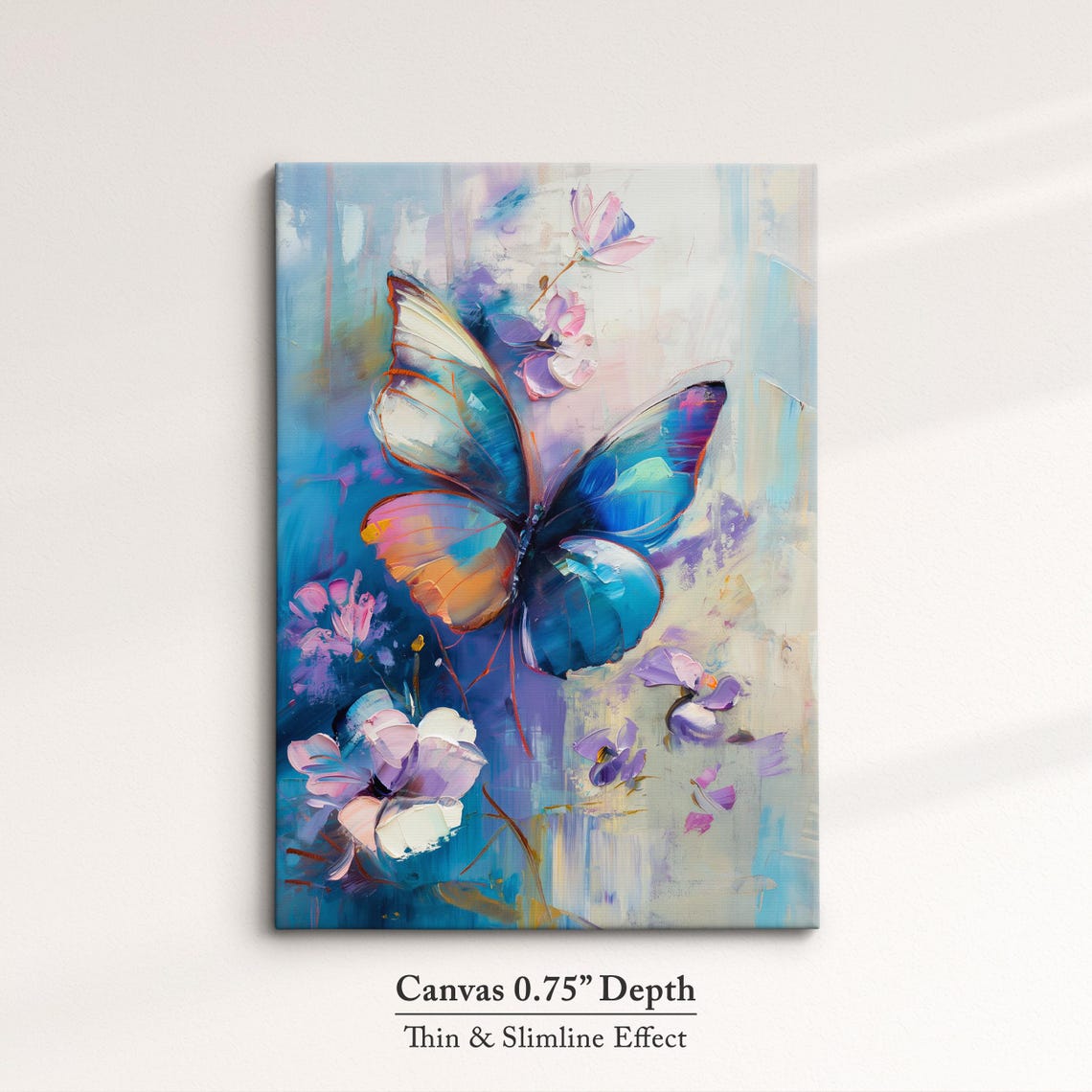 Colorful Butterfly Abstract Oil Painting Framed Print Framed Portrait Wall Art Poster Home Decor Interior Butterfly Lover Gift - Image 4