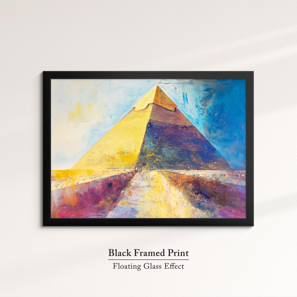 Great Pyramid Of Giza Abstract Oil Painting Golden Desert Egypt Poster - Image 8
