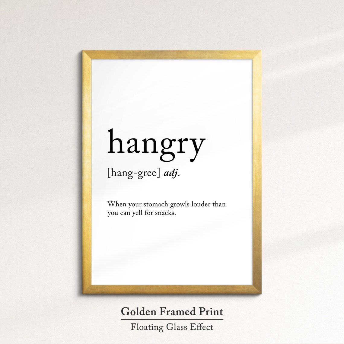 Hangry Minimalist Definition Quote Word Art Framed Print Framed Female Wall Art Lady Poster Feminine Home Decor Gifts For Her - Image 4