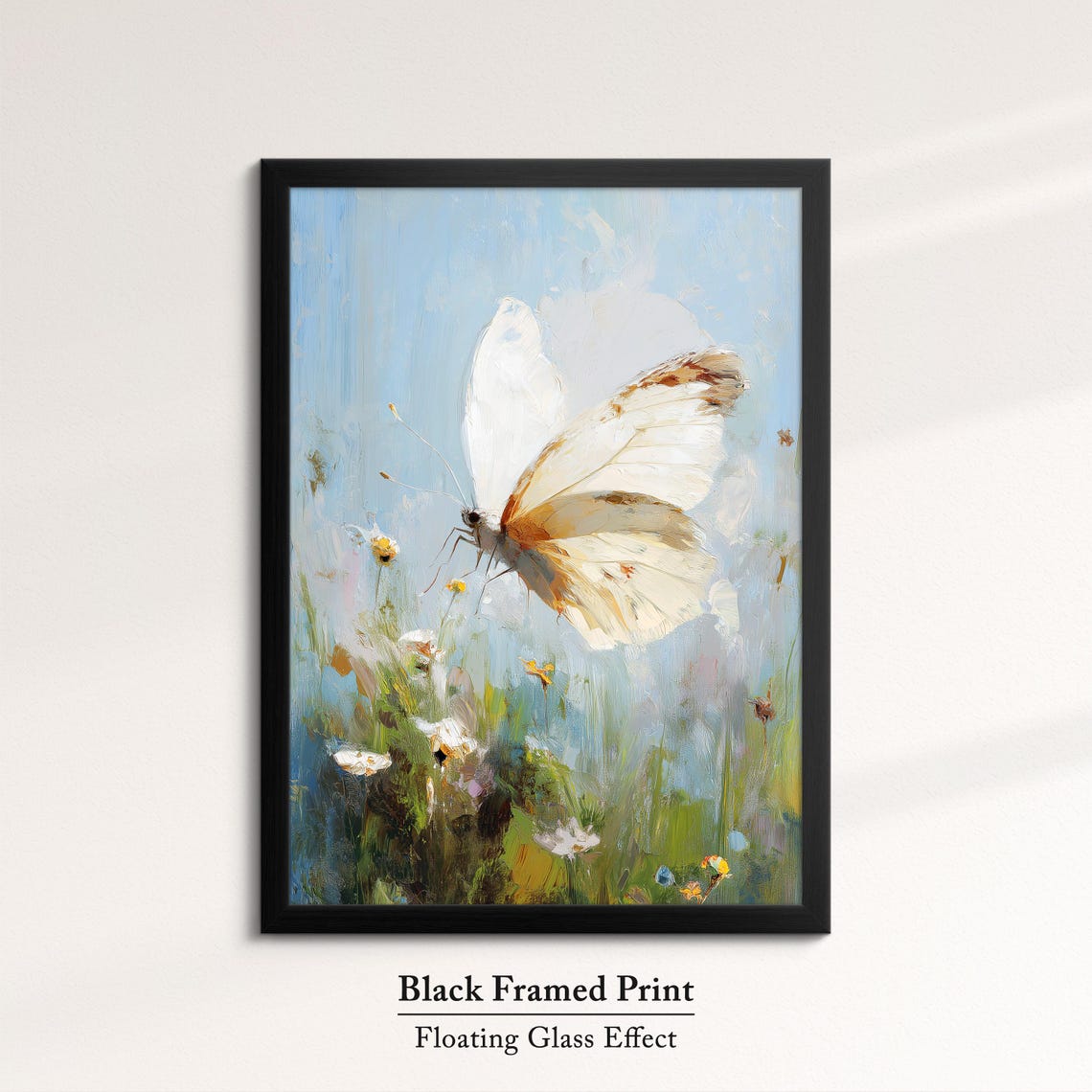 Colorful Butterfly Abstract Oil Painting Framed Print Framed Portrait Wall Art Poster Home Decor Interior Butterfly Lover Gift - Image 8