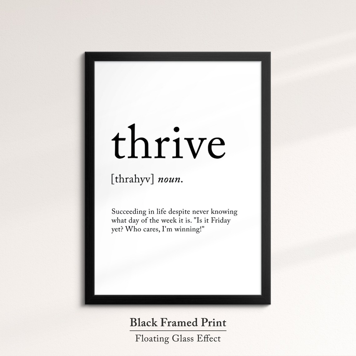 Thrive Minimalist Definition Quote Word Art Framed Print Framed Female Wall Art Lady Poster Feminine Home Decor Gifts For Her - Image 5