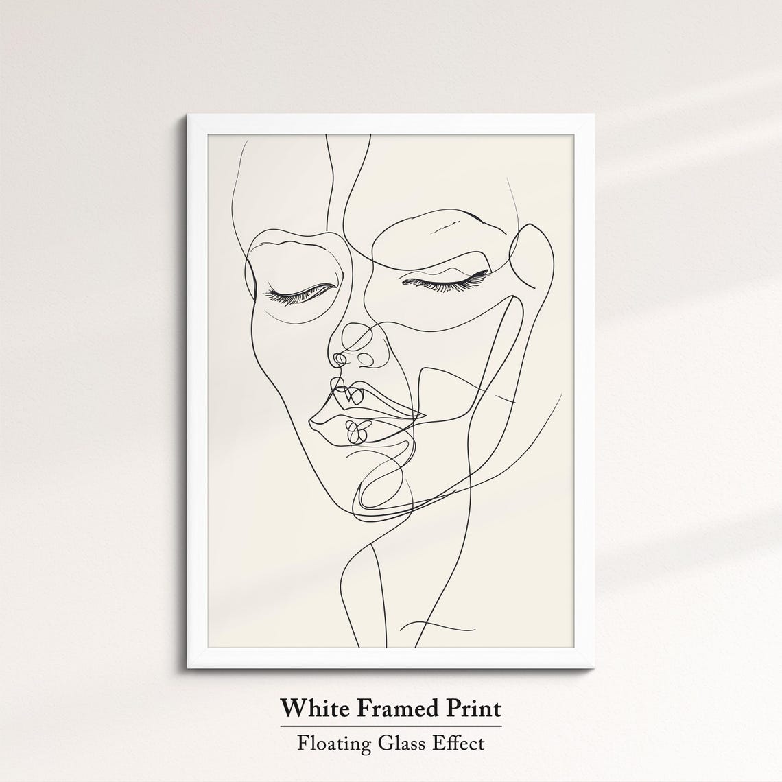 Minimalist One Line Face Abstract Art Print Serene Line Drawing Poster - Image 7