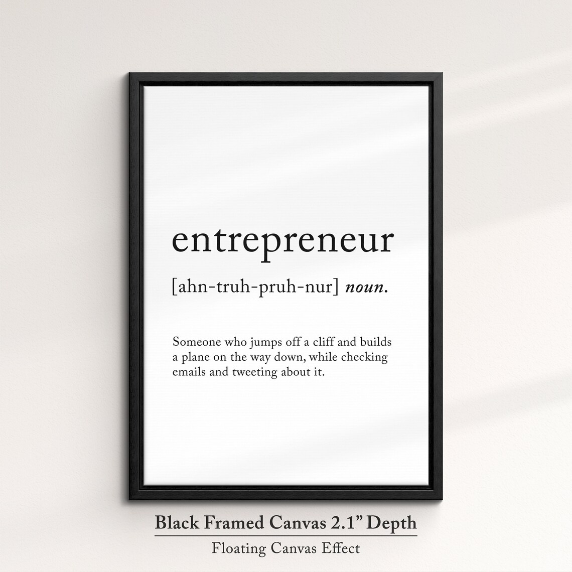 Entrepreneur Funny Definition Dictionary Quote Minimalist Framed Print Framed Wall Art Poster Home Decor Interior Entrepreneur Gift - Image 2