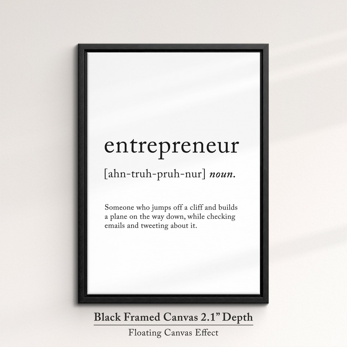 Entrepreneur Funny Dictionary Definition Quote Minimalist Poster Gift - Image 2