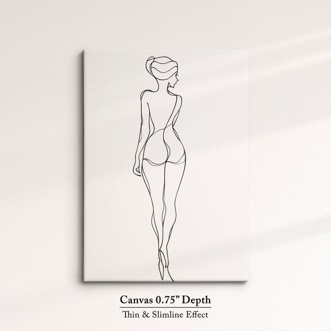 Woman Full Body Line Art Elegant Minimalist Nude Figure Wall Art - Image 4