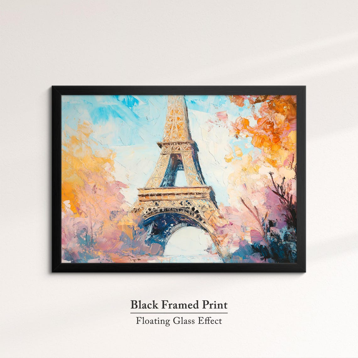 Eiffel Tower Paris Autumn Trees Vibrant Impressionist Travel Poster - Image 8