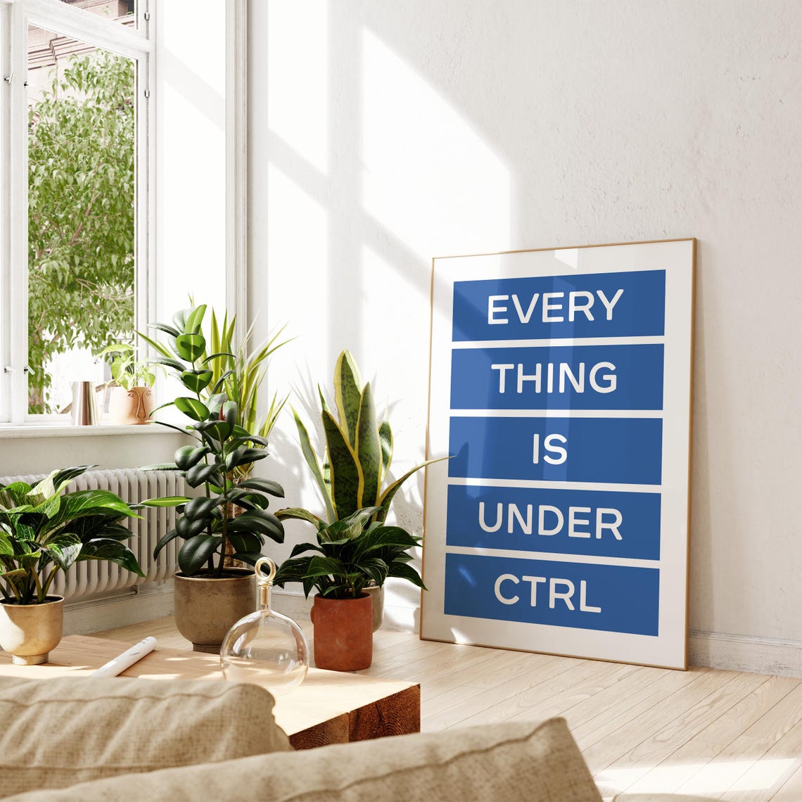 Everything Is Under Ctrl Funny Coding Desk Office Quote Poster