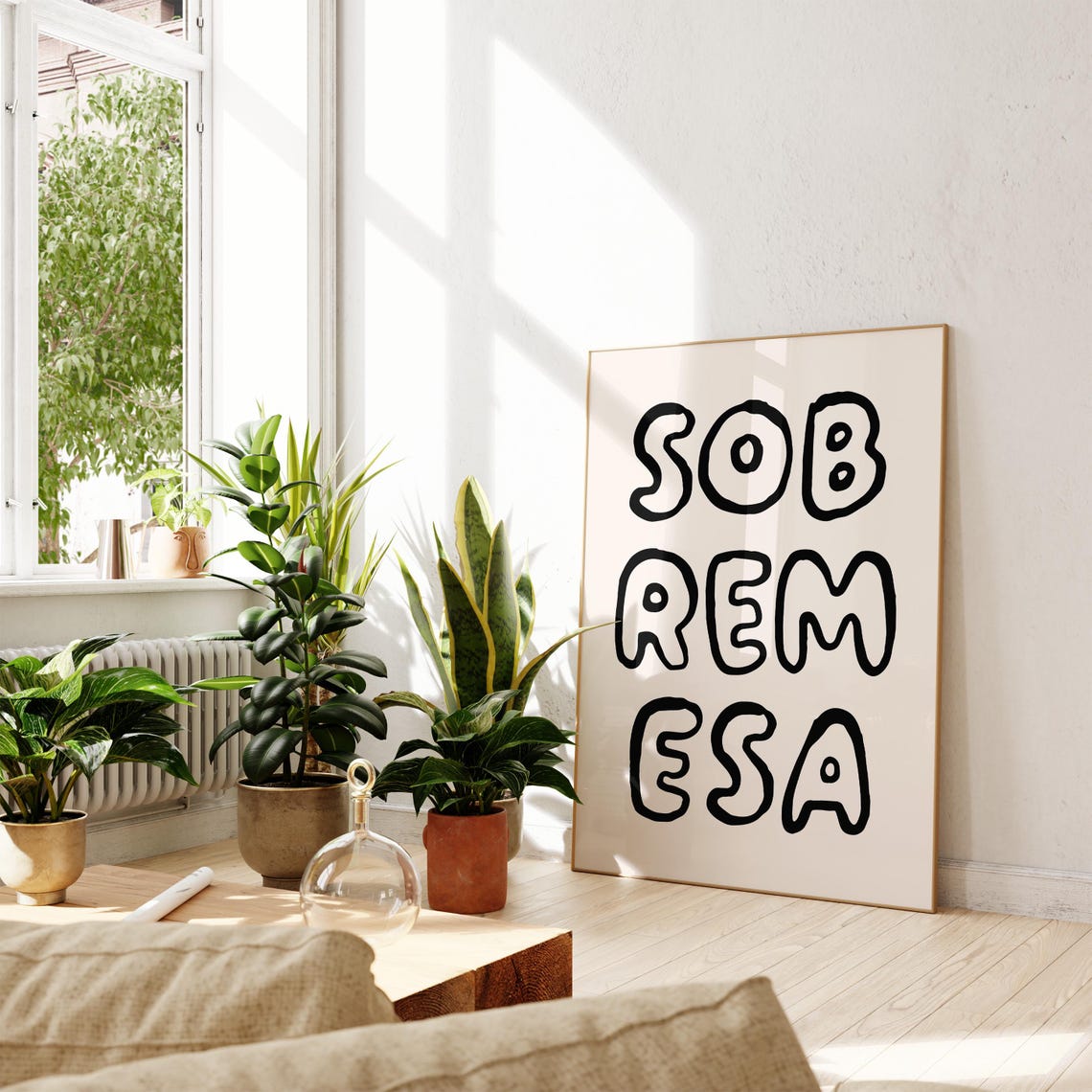 Sobremesa Spanish Word Bubble Letter Kitchen Dining Wall Poster - Image 2
