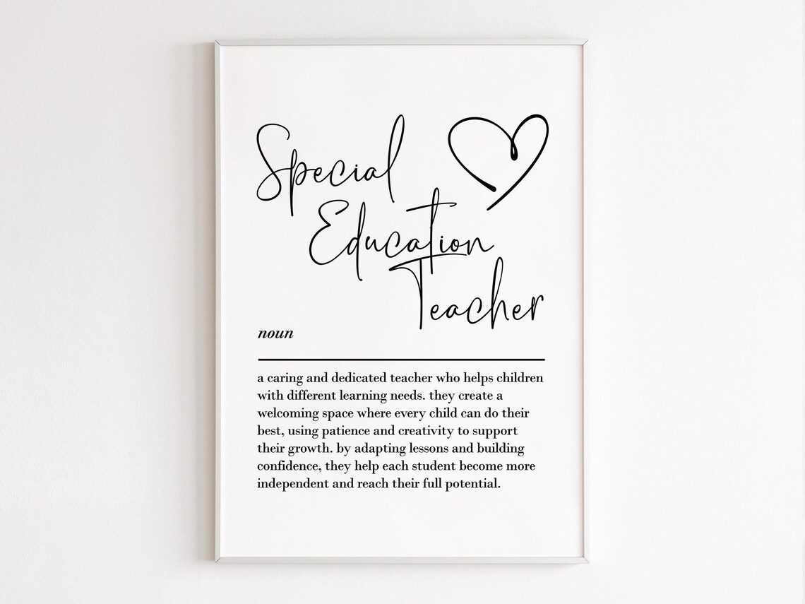Special Education Teacher School Staff Wall Art Print
