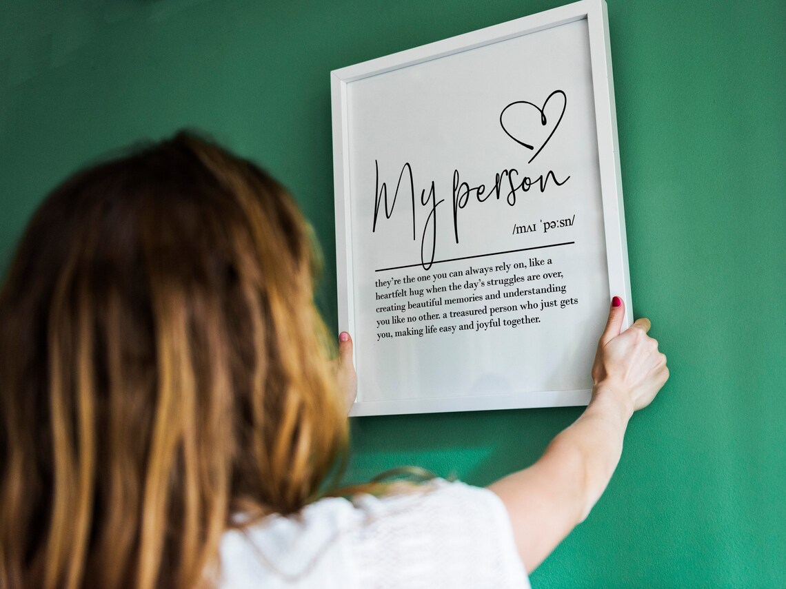 My Person Definition Art Print, Valentine Love