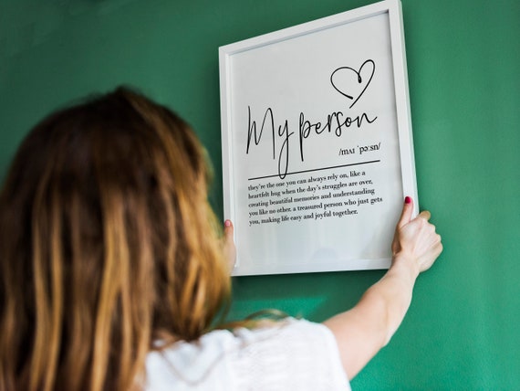 My Person Definition Art Print, Valentine Love