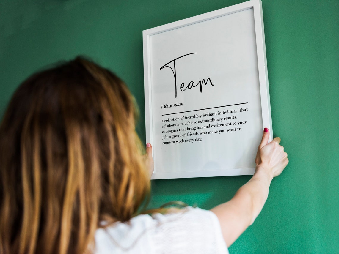 Team Definition Script Typography Coworker Gift Dictionary Poster - Image 2