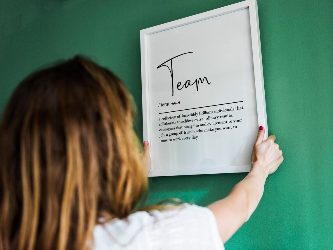 Team Definition Wall Art Print, Coworker Farewell Gift - Image 3
