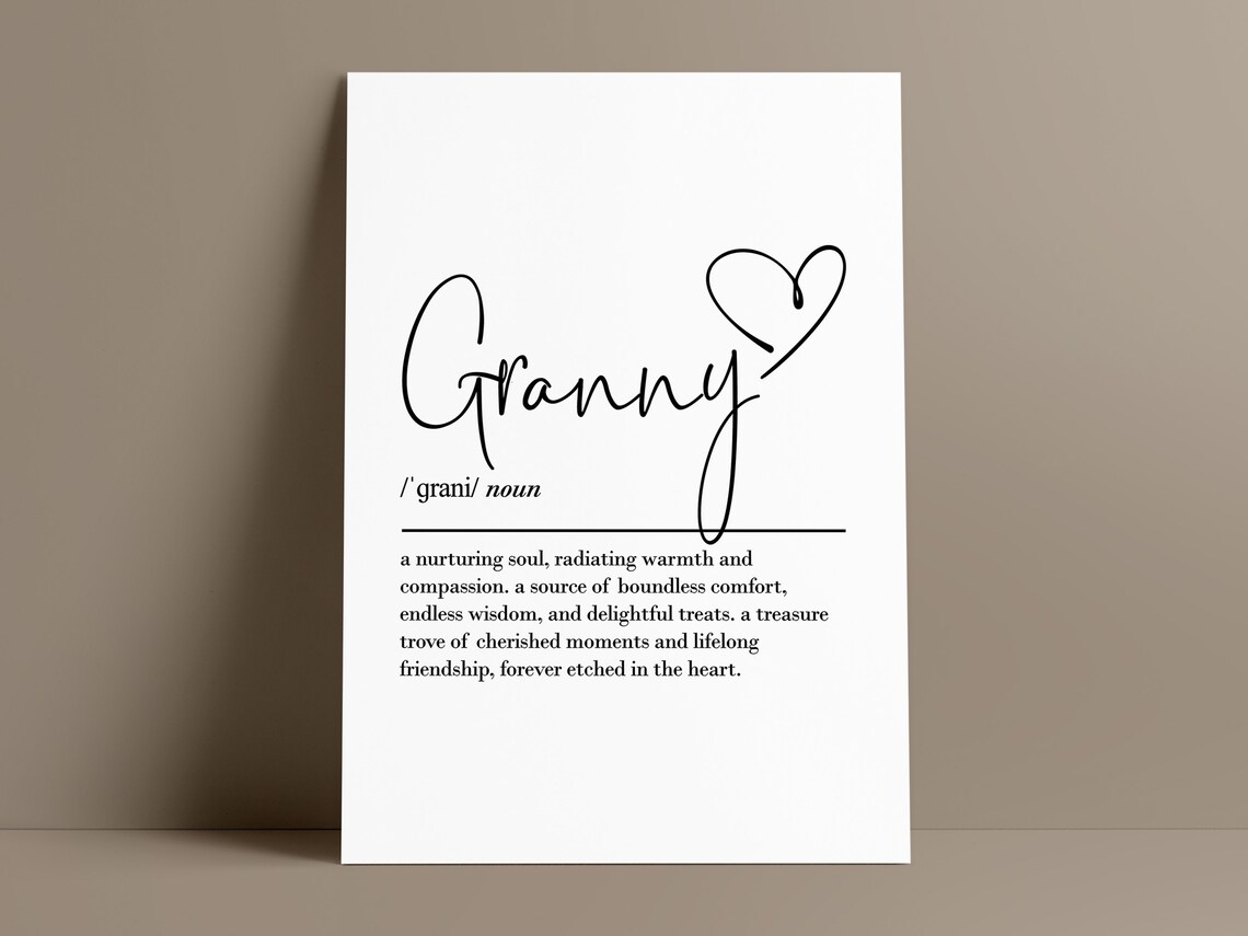 Granny Definition Art Print, Gift From Grandkids - Image 2