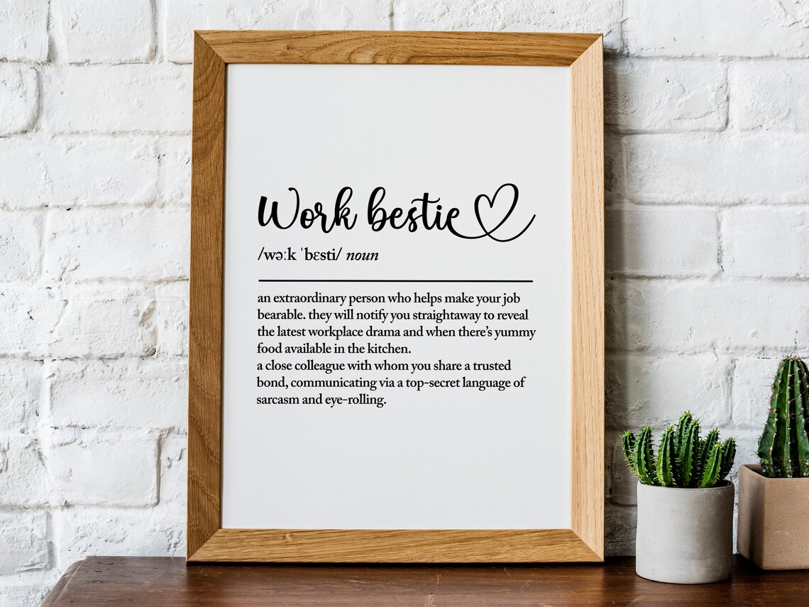 Work Bestie Definition New Job Gift Poster - Image 2