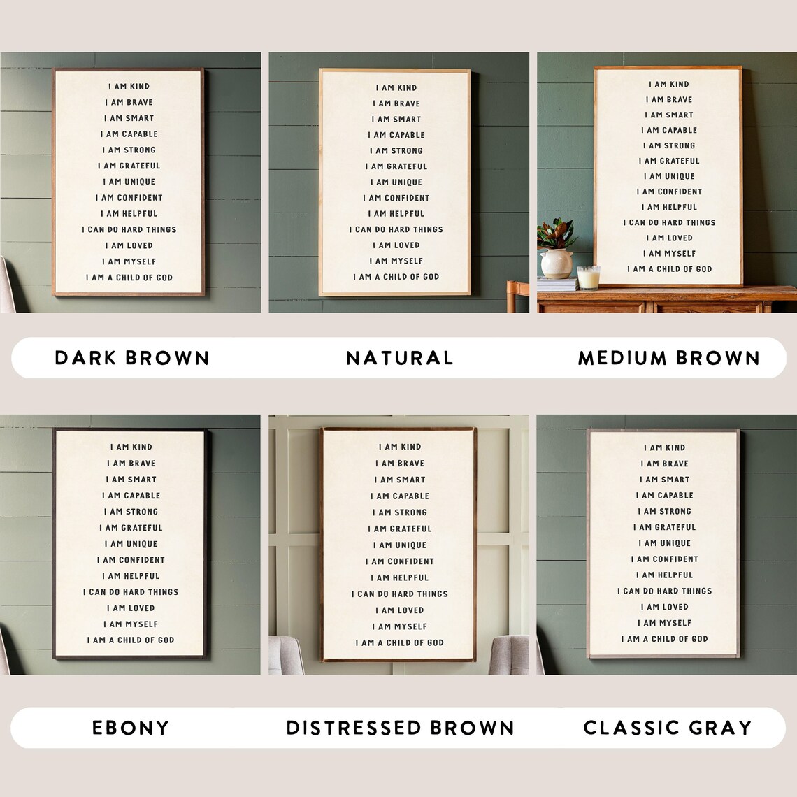 Christian Kids Room Affirmation Sign, Wall Art Print - Image 2