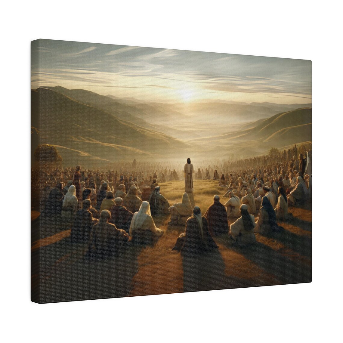 Jesus Feeds the 5,000 Bible Story Christian Art Print