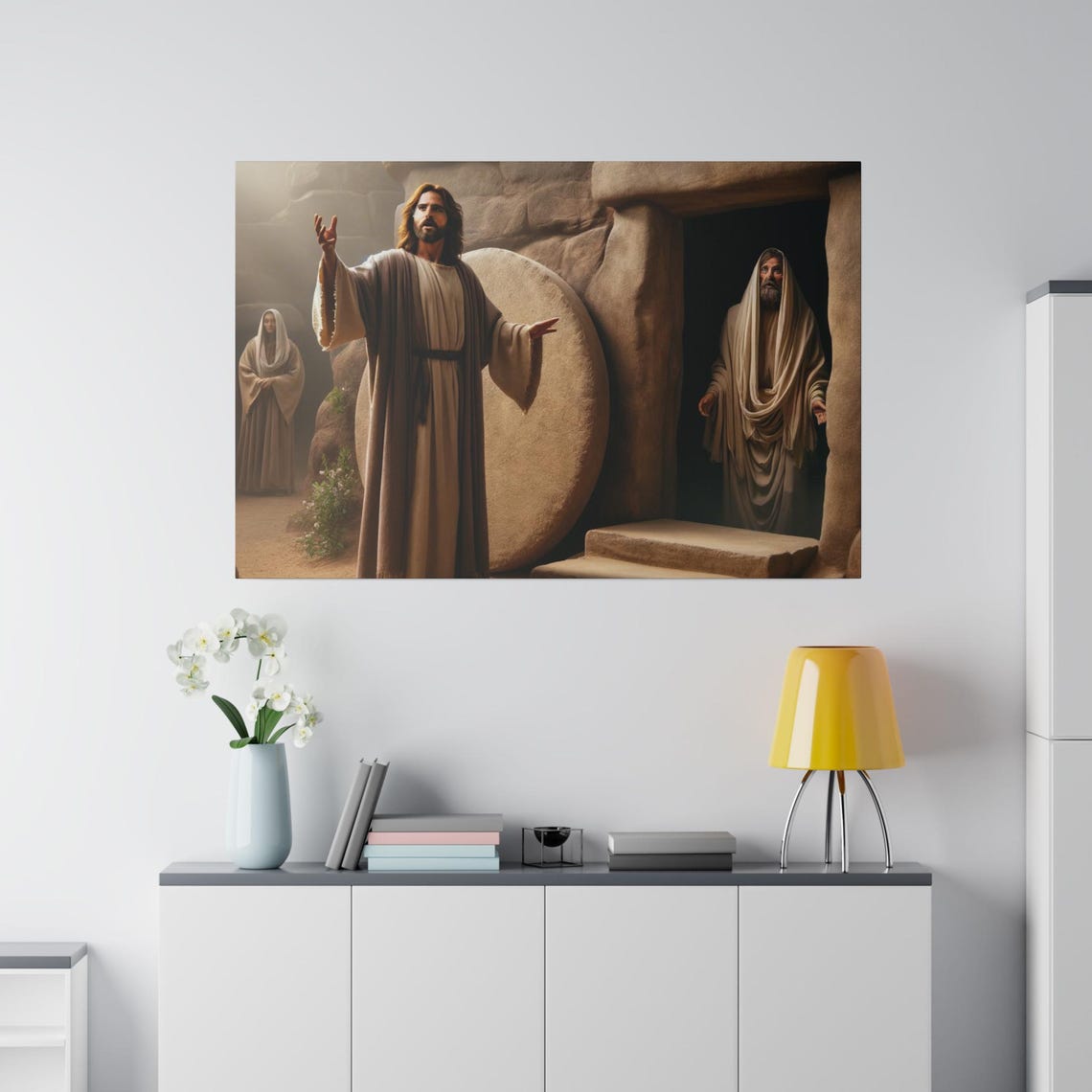 Jesus Raises Lazarus From The Tomb Christian Bible Miracle Poster - Image 2