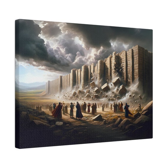 Walls Of Jericho Matte Print Christian Artwork From Bible Stories Fast Shipping