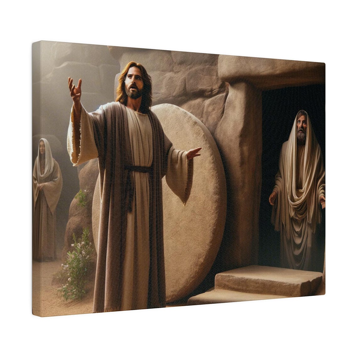 Jesus Raises Lazarus From The Tomb Christian Bible Miracle Poster