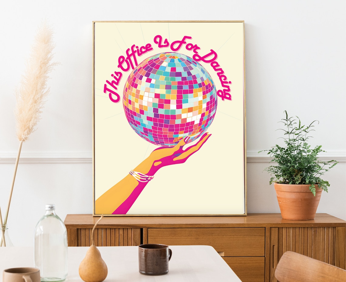This Office Is For Dancing Disco Retro Poster