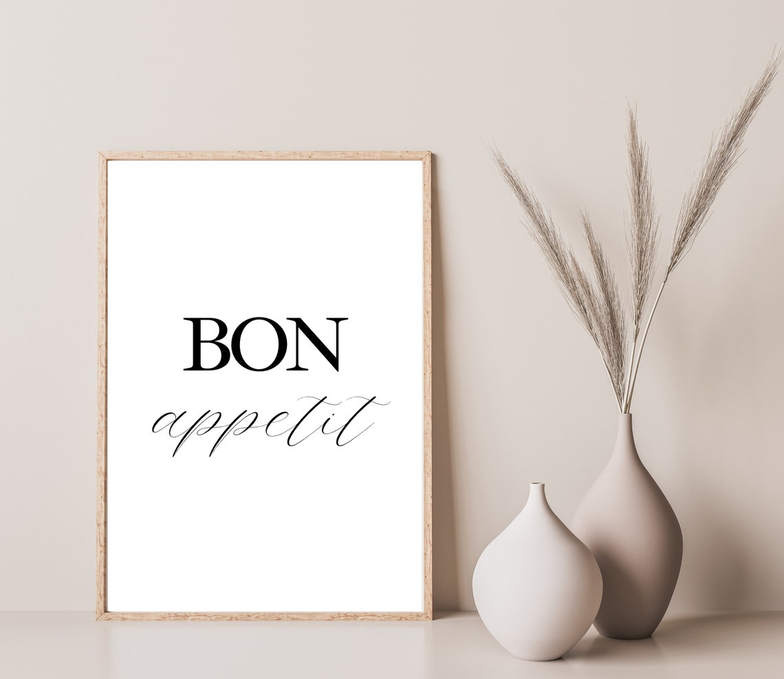 Bon Appetit French Mixed Type Modern Kitchen Decor Home Poster - Image 2