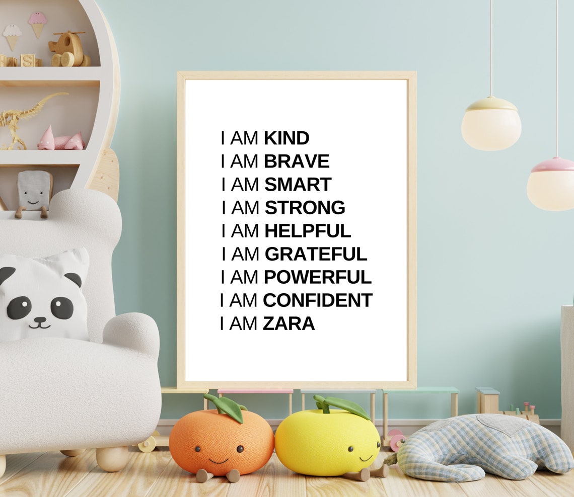 Ben Personalized Name Daily Kids Affirmations Confidence Poster - Image 4