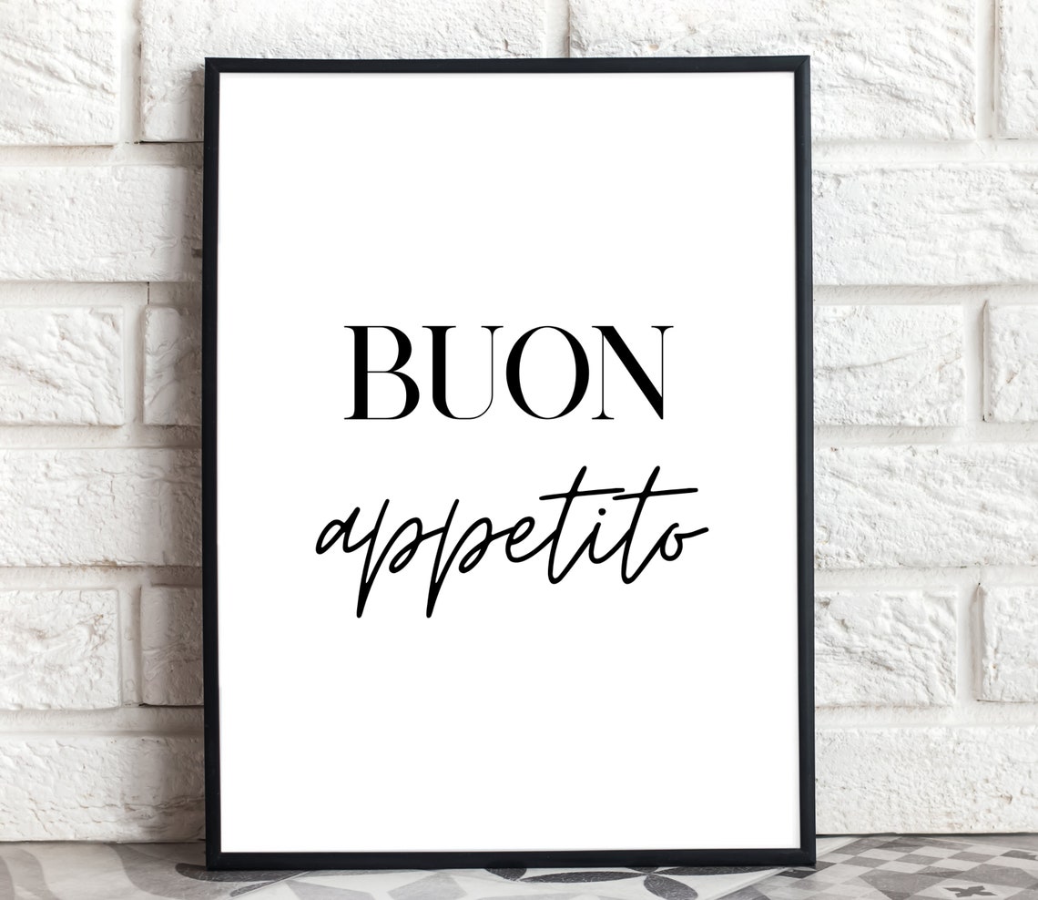 Buon Appetito Italian Mixed Type Modern Kitchen Decor Poster - Image 2
